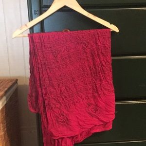 Gauzy fuschia scarf